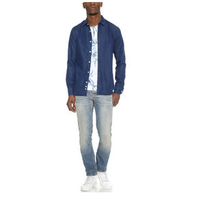 NUDIE JEANS Mens Grim Tim Joshua Sun 34 x 34 Slim Straight Organic Button Fly